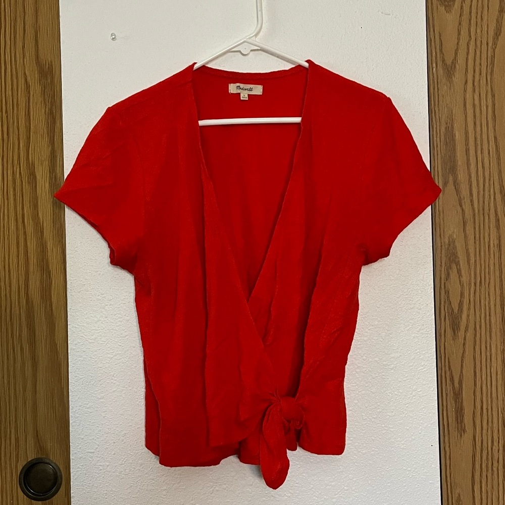 Madewell Tie Front Top